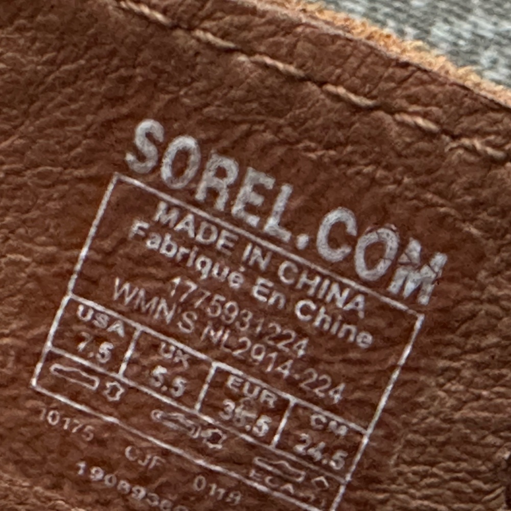 Sorel Joanie II Lace Wedge Sandal Size 7.5 Camel Taupe Leather Open Toe Lace-Up - Picture 7 of 14